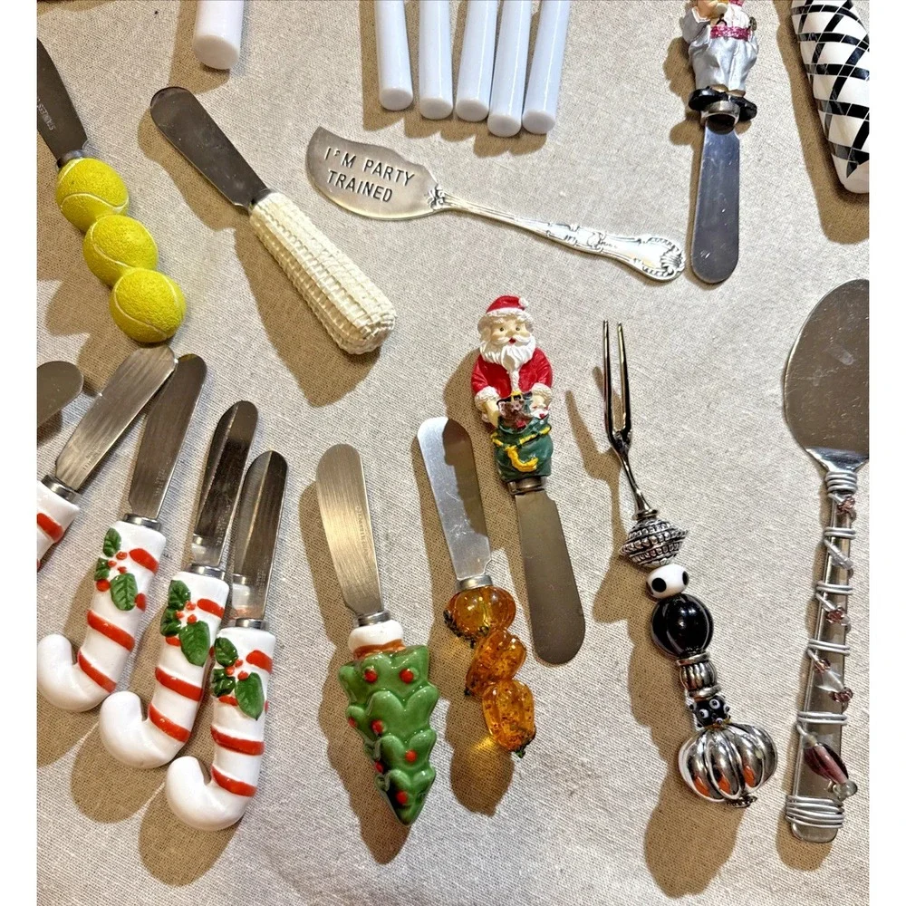 42 pcs-Charcuterie Cheese Knives Spreaders-variety styles w/‎ wine top & openers